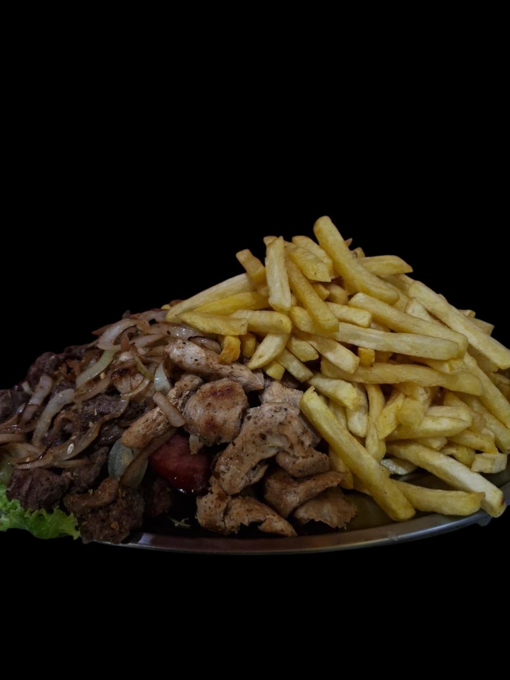 CHURRASQUINHO MISTO C/ FRITAS