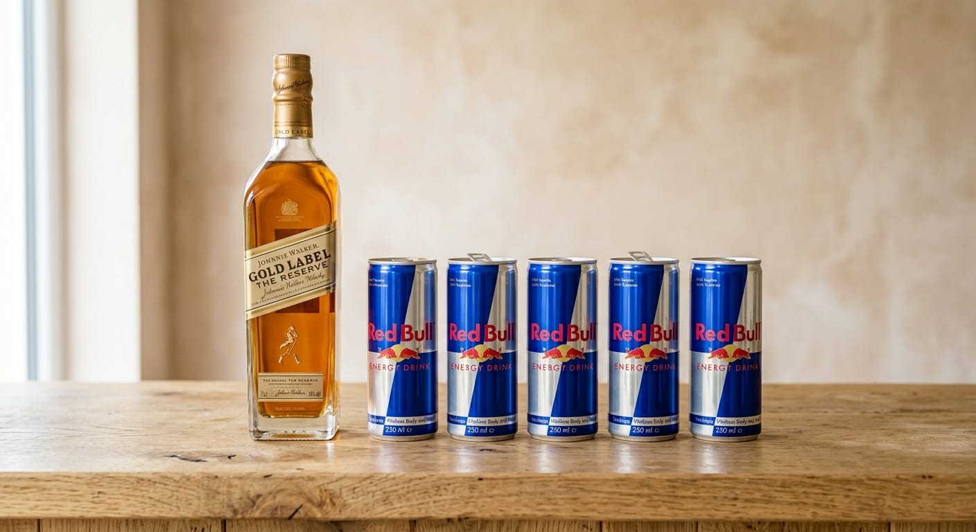 GOLD LABELL + 5 REDBULL